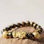 Fortune Jewel FengShui PiXiu Obsidian Wealth Bracelet
