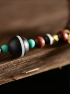 Fashion Lobular Red Sandalwood Bracelet Handmade Three-String Bracelet