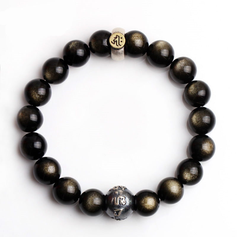 Fortune Jewel Chinese Zodiac Natal Buddha Obsidian Purification Bracelet
