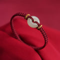 Fortune Jewel Peace Buckle Jade Abundance Braided Bracelet