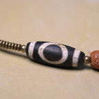 Fortune Jewel 108 Mala Rudraksha Beads Bodhi Seed Dzi Bead Luck Auspiciousness Tassel Bracelet