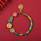 Fortune Jewel Tibetan Gourd Fortune Happiness Lion Wealth Luck Bracelet