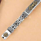 Fortune Jewel Vajra Dorje Twisted Braided Pattern Copper Balance Bracelet