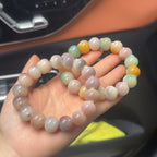 New Glassy Pink-Purple Cat Head Bodhi Bracelet