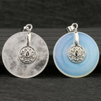 Fortune Jewel Various Crystal Amethyst Pink Crystal Lotus Healing Necklace Pendant