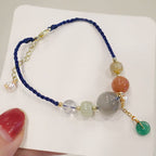 Fortune Jewel Moonstone Sunstone Beads Peace Buckle Charm Healing Bracelet