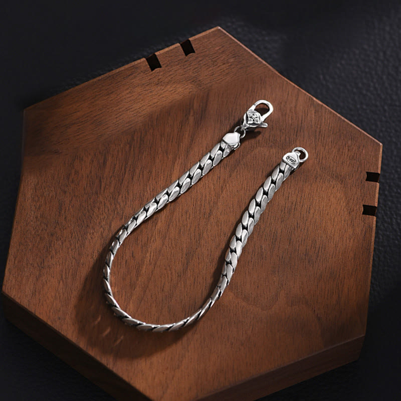 Fortune Jewel Double Dorje Vajra Strength Punk Copper Chain Bracelet Necklace