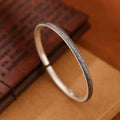 Fortune Jewel Vintage 999 Sterling Silver Auspicious Clouds Design Luck Bracelet Bangle