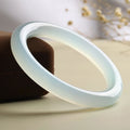 Fortune Jewel Natural Aquamarine Blessing Serenity Bangle Bracelet