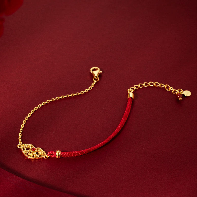Fortune Jewel Lock of Good Wishes Luck Strength Chain Bracelet
