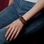Fortune Jewel Tibetan Bodhi Seed Amber Dzi Bead Agate Zakiram Goddess of Wealth Beads Triple Wrap Bracelet
