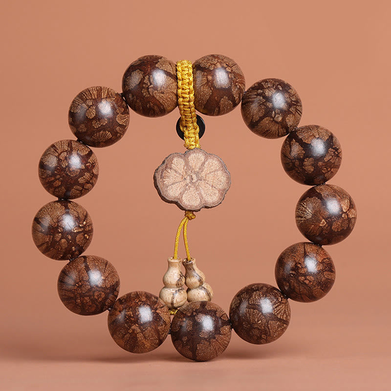 Fortune Jewel Plum Blossom Wood Inner Peace Bracelet
