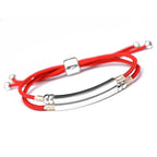 Fortune Jewel 925 Sterling Silver Red String Layered Braid Bracelet - Fortune Jewel