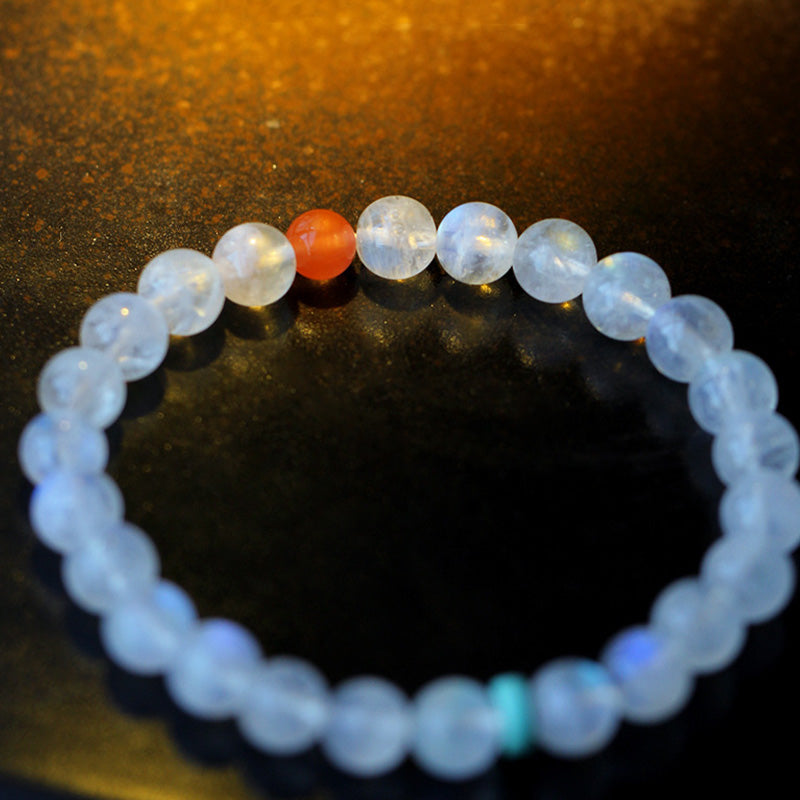 Fortune Jewel Moonstone Calm Healing Positive Bracelet