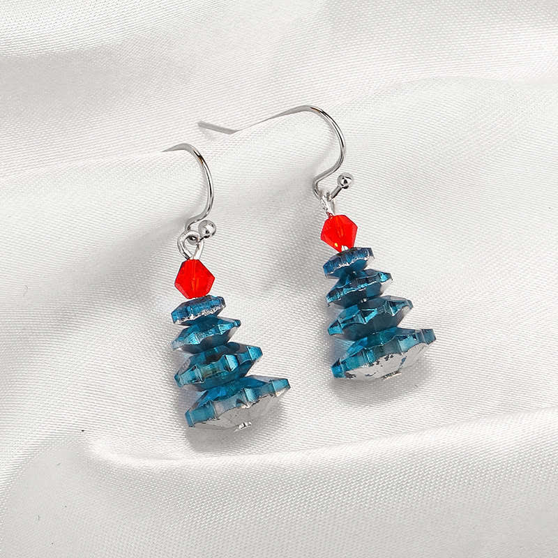 Fortune Jewel Various Crystals Christmas Tree Amethyst Peace Healing Drop Earrings