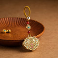 Fortune Jewel Lock of Good Wishes Fu Character Luck Blessing Key Chain