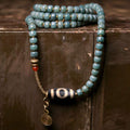 Fortune Jewel 108 Mala Beads Bodhi Seed Dzi Bead Wisdom Bracelet