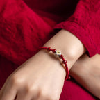 Fortune Jewel 925 Sterling Silver Chinese Zodiac Natal Buddha Cinnabar Calm Bracelet