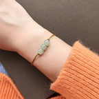 Fortune Jewel Three Beads Jade Luck String Weave Bracelet