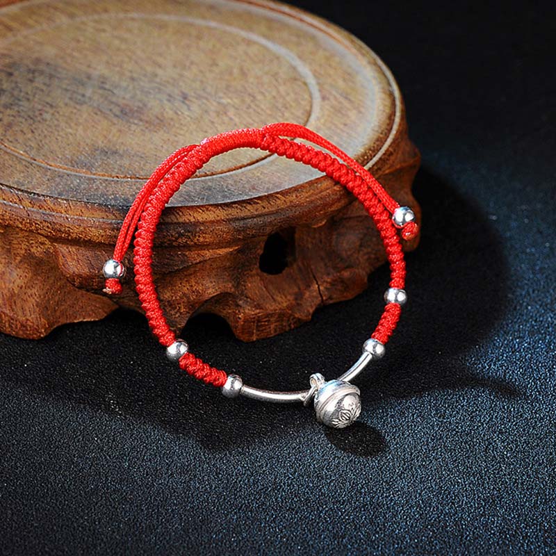 Fortune Jewel FengShui Lucky Red String Bell Bracelet