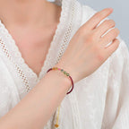 Fortune Jewel Garnet Tourmaline Butterfly Protection Bracelet Anklet