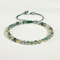 Fortune Jewel Moss Agate Lucky Balance Bracelet