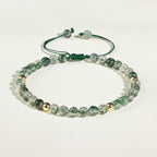 Fortune Jewel Moss Agate Lucky Balance Bracelet