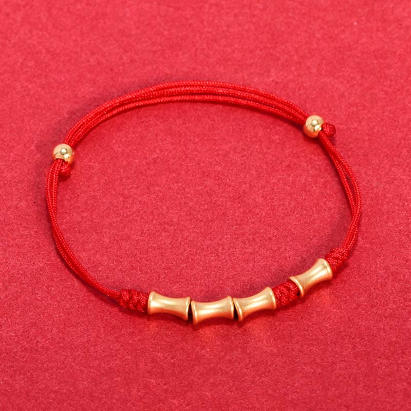 Fortune Jewel 925 Sterling Silver Bamboo Design Protection Luck Braided Bracelet