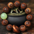 Fortune Jewel Tibetan Rosewood Engraving Tiger Protection Bracelet