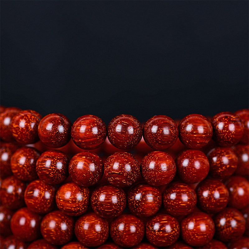 Fortune Jewel Tibetan Small Leaf Red Sandalwood Balance Bracelet