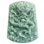 Buddha Stones Natural Jade Chinese Zodiac Dragon Sea Luck String Necklace Pendant Fortune Jewel