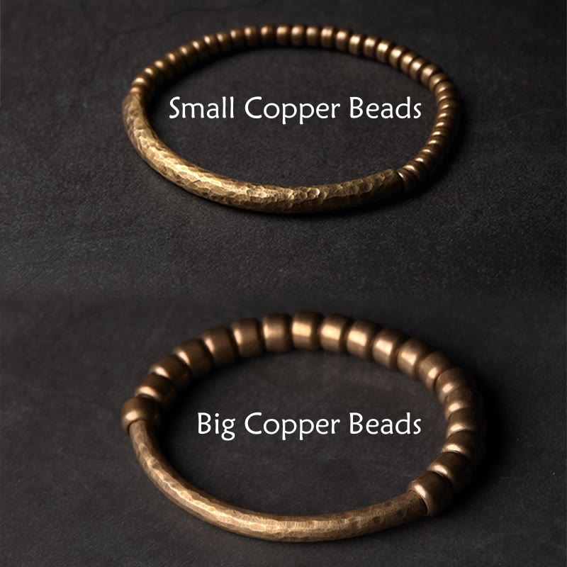 Fortune Jewel Simple Design Copper Brass Bead Luck Wealth Bracelet