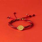 Fortune Jewel Five Directions Gods of Wealth Handmade Reincarnation Knot Protection String Braid Bracelet