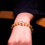 Fortune Jewel 925 Sterling Silver Chinese Zodiac Natal Buddha Citrine Protection Bracelet