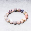 Fortune Jewel Anxiety Stress Healing Crystal Zebra Jasper Bead Bracelet