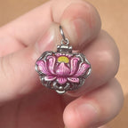 Fortune Jewel Tibet Copper Lotus Luck New Begining Necklace Pendant Fortune Jewel