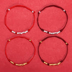 Fortune Jewel 925 Sterling Silver Bamboo Design Protection Luck Braided Bracelet