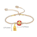 Fortune Jewel 925 Sterling Silver Handmade Auspicious Chinese Character Blessing Braided String Bracelet