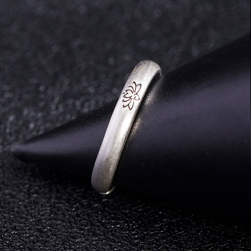 Fortune Jewel 925 Sterling Silver Lotus Flower Enlightenment Ring Fortune Jewel