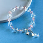 Fortune Jewel White Crystal Pink Crystal Protection Star Charm Bracelet