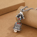 Fortune Jewel Tibetan Om Mani Padme Hum Dorje Vajra Bell Strength Necklace Pendant