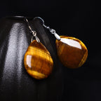 Fortune Jewel Natural Aventurine Dangle Healing Drop Earrings