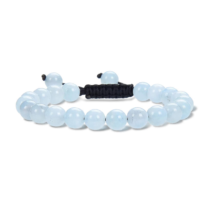 Fortune Jewel Natural Healing Power Gemstone Crystal Beads Unisex Adjustable Macrame Bracelet