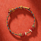 Fortune Jewel Handmade Dunhuang Color Luck Braid String Bracelet