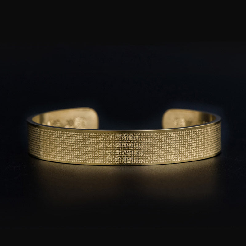 Fortune Jewel Shurangama Mantra Engraving Titanium Steel Blessing Bracelet