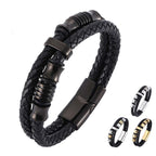 Fortune Jewel Layered Leather Weave Fortune Bracelet