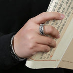 Fortune Jewel Guan Gong Auspicious Clouds Amulet Wealth Ring