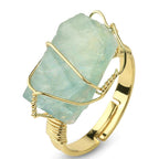 Fortune Jewel Natural Crystal Gemstone Amethyst Adjustable Ring
