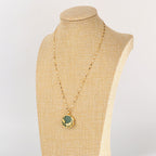 Fortune Jewel Natural Jade Koi Fish Lotus Luck Necklace Pendant