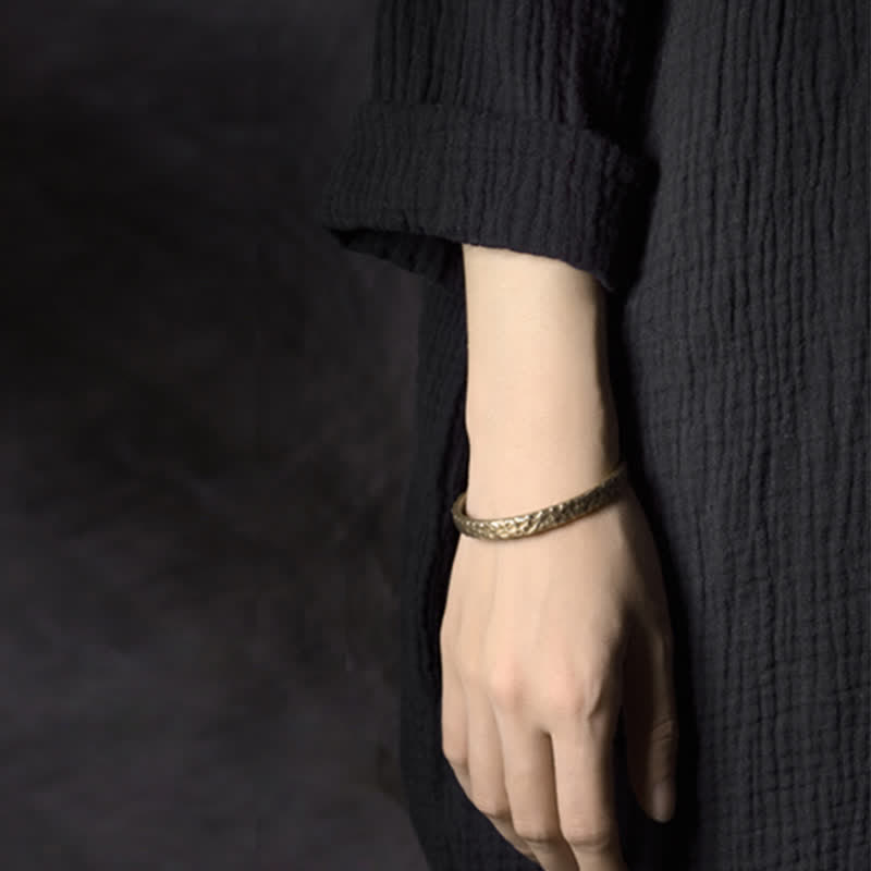 Fortune Jewel Simple Design Copper Wealth Cuff Bracelet